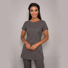 5 out of 5 stars. Hero Grey Fleck Full Zip Spa Tunic Luxury Twill Salonwear