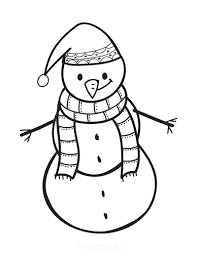 Learn to dress up your snowman by checking out this printable winter coloring page of a snowman in a scarf, beanie and mittens. 60 Best Snowman Coloring Pages For Kids Free Printables