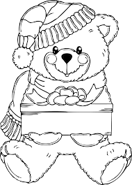 There are tons of great resources for free printable color pages online. Christmas Bear Coloring Page Icons Png Free Png And Icons Downloads