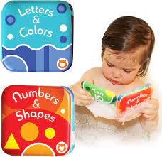 From bath books and boats to water dispensers and wind up animals, our selection of toys covers all bases. Amazon Com Baby Bath Books Pack Of 2 By Baby Bibi Alphabet Numbers Books Safe Waterproof And Bpa Free 3 5 X 3 5 Toys Games