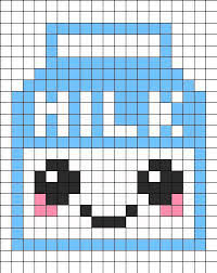 Milk Hama Beads Buscar Con Google Kawaii Cross Stitch Diy Perler Beads Pixel Art Pattern