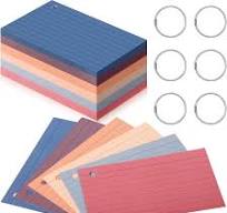 Epakh 300 Pieces Back to School Index Cards 180 GSM Thick Flashcards with  Rings Punched Index Flashcards on a Ring Ruled Note Cards for Adults Home(3  ...