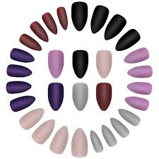 Check spelling or type a new query. Amazon Com 6 Packs 144 Pcs Matte Press On Nails Medium Length Almond Solid Color Ballerina Professional False Gel Nail Art Acrylic Fake Nails Tips Kit With Adhesive Tabs For Women Girls Short