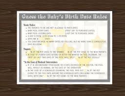 Baby Due Date Poster Birthday Betting Pool 24x36 In Twinkle Star Design Gray And Yellow Printable Baby Due Date Calendar Baby Due Date Guess Baby Birthday