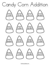 Candy Corn Addition Coloring Page Twisty Noodle Candy Corn Fall Crafts For Toddlers Halloween Coloring Pages