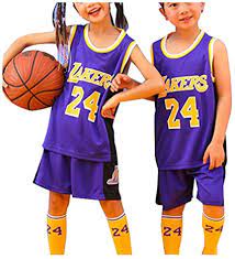 Maillot de Basketball Bryant Lakers # 24 pour garçon Fille, Ensemble Haut  et Short 2 pièces, vêtements de Sport pour étudiants Unisexes, vêtements de  Sport pour Enfants étudiants à séchage Rap : Amazon.fr: Vêtements