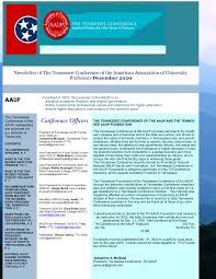 Newsletter of The Tennessee Conference of the American Association of  University Professors December 2020