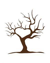 Fingerabdruck Baum Vorlage Rustikal Herz Form Aste Braun Fingerabdruck Baum Baum Vorlage Stammbaum Zeichnung