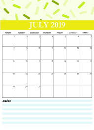 Cute July 2019 Printable Calendar Printable Calendar July Monthly Calendar Printable Calendar Printables