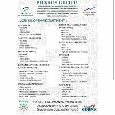 Gaji supervisor di mitra insan sejahtera pt. Pharos Group Divisi Info Loker Jabodetabek Id Facebook