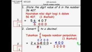 Guru matematik tambahan sm sains teluk intan: Matematik Upsr Contoh Soalan Upsr Youtube