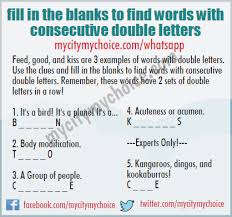 Browse our scrabble word finder, words with friends cheat dictionary, and wordhub word solver to find words that contain d. Fill In The Blanks To Find Words With Consecutive Double Letters