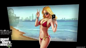 The characters you can see here (franklin and chop) are png images you can find in the game files (foreground). Gta V Loading Screen Girl Gta5 Mods Com