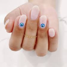 These Simple Nail Art Designs Are Perfect For An Easy At Home Manicure Evil Eye Nails Eye Nail Art Simple Gel Nails
