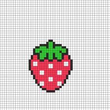 Cute Strawberry Perler Bead Pattern Perler Bead Pattern Bead Sprites Food Fuse Bead Patterns Broderie Et Couture Points De Couture Sashiko