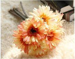 1bunch7heads Artificial Gerbera Gerber Daisy Fake Silk Flower Home Party Wedding Fake Flowers Fall Decor Diy Flower Bouquet Wedding