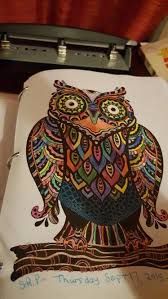 My Coloful Owl From The Colorama Coloring Book Cat Coloring Book Coloring Books Words Coloring Book