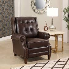 Ridgewood Top Grain Leather Pushback Recliner Lounge Chairs Living Room Living Room Chairs Abbyson Living