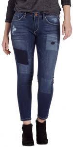 jag jeans womens mera skinny ankle jean bucket blue laser patching 8