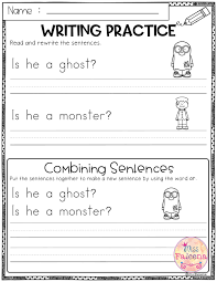 October Writing Practice Combining Sentences Writing Practice Writing Sentences Worksheets Combining Sentences
