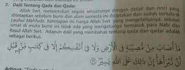 Check spelling or type a new query. Tuliskan Dalil Tentang Qada Dan Qadar Allah Berikut Terjemahannya Brainly Co Id