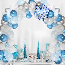 Want to throw the perfect snowflake themed winter party? Frozen Birthday Party Decorations Girls Snowflake Balloon Garland Kit For Elsa Theme Winter Onederland Baby Shower Snow Princess 1st 2nd 3rd 4th 5th 6th Bday Party Supplies Buy Online In Bahamas At