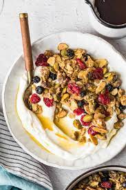 Pour yummy peanut butter granola mixture onto the prepared baking sheet (and make them clusters!) and bake. Maple Syrup Granola Recipe The Cookie Rookie