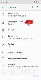 How To Enable Disable Auto Correction In Motorola Moto E6 How To Hardreset Info
