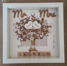 Handmade Personalised Wedding Day Mr Mrs Box Frame Keepsake Gift Scrabble Tile Home Furniture Wedding Frame Gift Handmade Wedding Gifts Diy Wedding Gifts