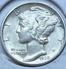 1938 D Mercury Silver Dime Coin Value Prices Photos Info