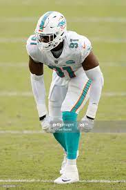 Emmanuel Ogbah Of The Miami Dolphins In Action Against The New York Dolphins Miami Dolphins Players Miami Dolphins
