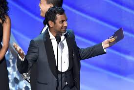 He stars as tom haverford on the nbc show parks and recreation. American Tamil Actor Aziz Ansari Wins An Emmy Takes Shots At Donald Trump Onstage