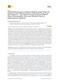 Whenever a conductive material is brought close enough to the what should be wrapped around a metal to conceal it from a metal detector? Pdf Metal Detecting For Cultural Objects Until There Is Nothing Left The Potential And Limits Of Digital Data Netnographic Data And Market Data For Open Source Analysis