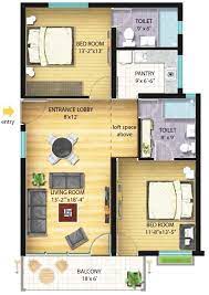2 bedroom apartment floor plans in india. 10 Double Bedroom House Plans Indian Style 650 Square Feet Peaceful Design Retirement House Plans House Plans Bedroom House Plans