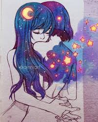 The Moon Whispered To The Star A Little Tbt Cause I M So Slow At Working Anything These Days Ahhhh Sorry Happy Pride Month Lesbian Art Art Qinni