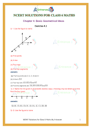 Test your understanding of maths skills with this practice quiz, suitable for students in year 6 of the australian curriculum. Ncert Solutions For Class 6 Maths Chapter 4 Basic Geometrical Ideas Entrancei
