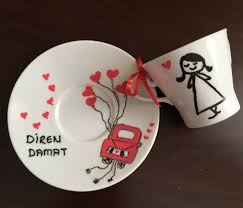 Damat Fincani Tuzlu Kahve Fincani Cift Nisan Fincan Kahve Fincani