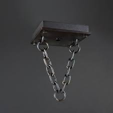 Industrial Steel Square Chain Hook Grommet Ceiling Rose Canopy In 2020 Led Pendant Lights Beams Timber Beams