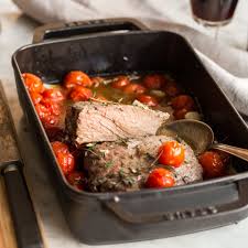 Weihnachtsessen Ohne Stress Ofen Roast Beef Mit Schmortomaten Rezept Roastbeef Rezept Roastbeef Essen