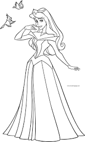 Disney Princess Aurora Pose Birds Coloring Page In 2020 Sleeping Beauty Coloring Pages Cinderella Coloring Pages Disney Princess Coloring Pages