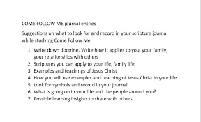 Come Follow Me Journal Entry Ideas 5 My Journal Spiritual Journals Journal Entries