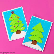 Don't let the stress of the season get to you. Paper Circle Homemade Christmas Card Easy Peasy And Fun