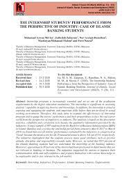 13 interview questions and 10 interview reviews posted anonymously by bank islam malaysia internship interview. Pdf The Internship Students Performance From The Perspective Of Industry Case Of Islamic Banking Students