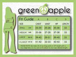 size chart green apple