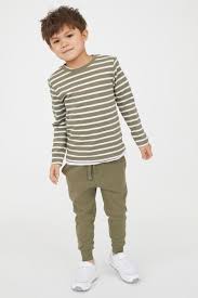 2 Pack Jersey Joggers Khaki Green Dark Gray Kids H M Us Kids Outfits Little Boy Fashion Toddler Boy Fashion