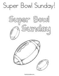 Super bowl 2020, 49ers vs. Super Bowl Sunday Coloring Page Twisty Noodle