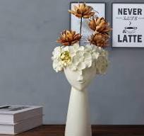 Amazon.com: Jarrón para decoración del hogar, cara de niña ...