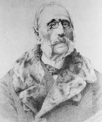 Sketch of Hippolyte Destailleur by Walter-André Destailleur