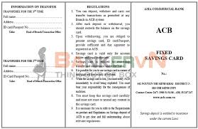 Mẫu dịch sổ tiết kiệm sang tiếng Anh - BANKERVN