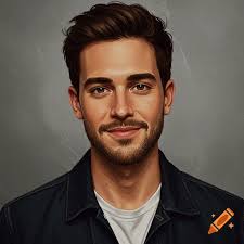 Portrait of Samuel Dempsey, a Smiling Man With a Big Beard and Blonde  Haircut created